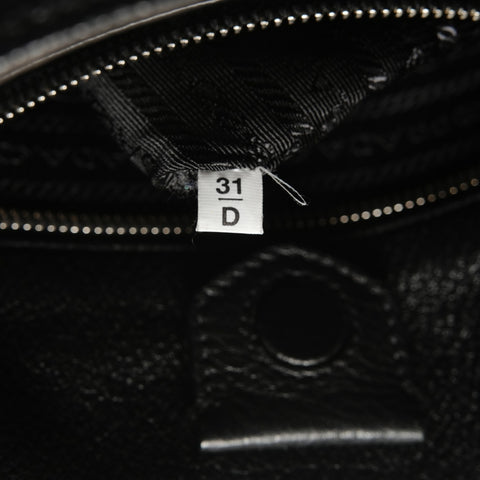 PRADA leather Shoulder Bag black WS27843