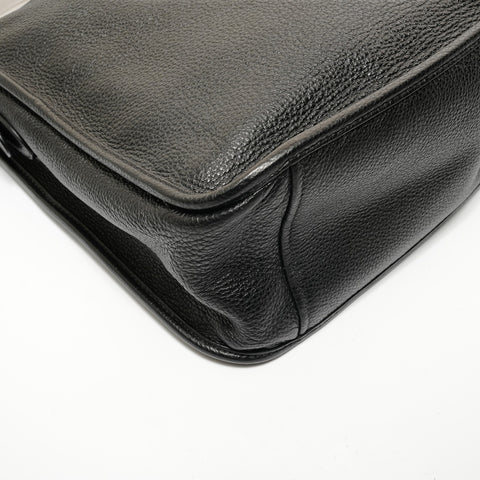 PRADA leather Shoulder Bag black WS27843