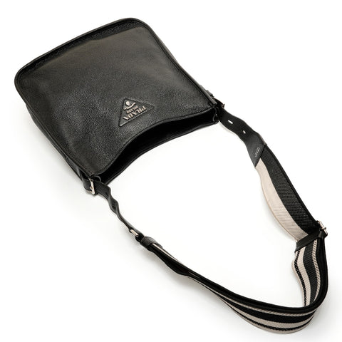 PRADA leather Shoulder Bag black WS27843