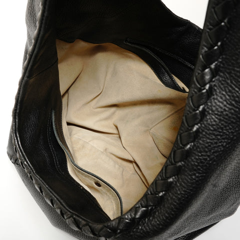 BOTTEGAVENETA INTRECCIATO Cervo Hobo Shoulder Bag black WS27845