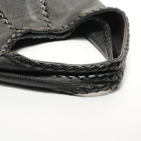 BOTTEGAVENETA INTRECCIATO Cervo Hobo Shoulder Bag black WS27845