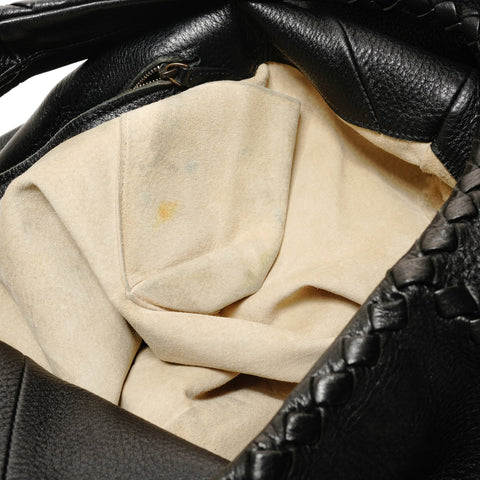 BOTTEGAVENETA INTRECCIATO Cervo Hobo Shoulder Bag black WS27845