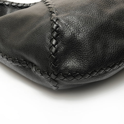 BOTTEGAVENETA INTRECCIATO Cervo Hobo Shoulder Bag black WS27845