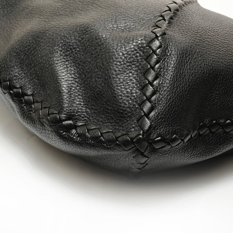 BOTTEGAVENETA INTRECCIATO Cervo Hobo Shoulder Bag black WS27845