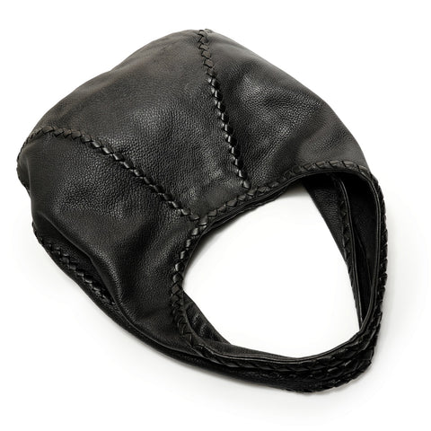 BOTTEGAVENETA INTRECCIATO Cervo Hobo Shoulder Bag black WS27845