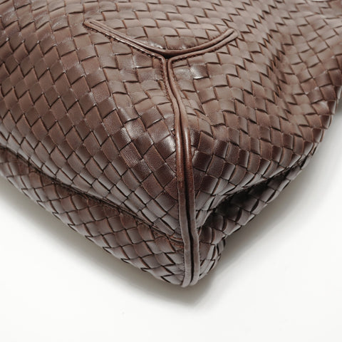 BOTTEGAVENETA INTRECCIATO Hobo Shoulder Bag Brown WS27846