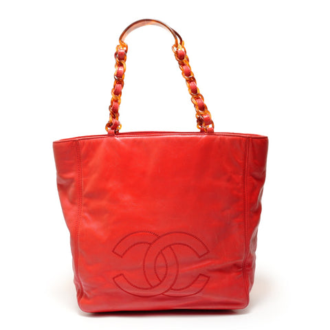 CHANEL Number 5 COCO Mark Tote Bag Red WS27847
