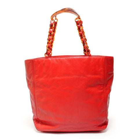 CHANEL Number 5 COCO Mark Tote Bag Red WS27847