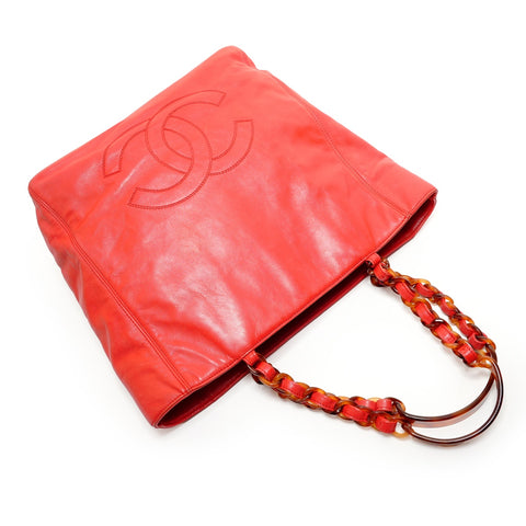 CHANEL Number 5 COCO Mark Tote Bag Red WS27847