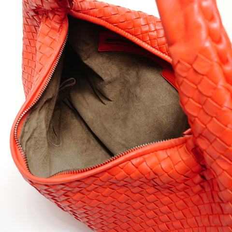 BOTTEGAVENETA INTRECCIATO Hobo Handbag Red WS27848