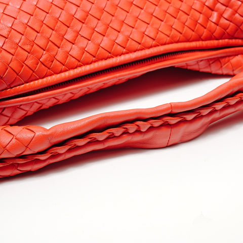 BOTTEGAVENETA INTRECCIATO Hobo Handbag Red WS27848