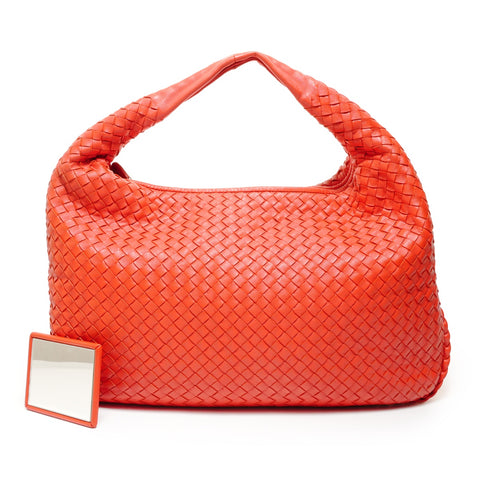 BOTTEGAVENETA INTRECCIATO Hobo Handbag Red WS27848