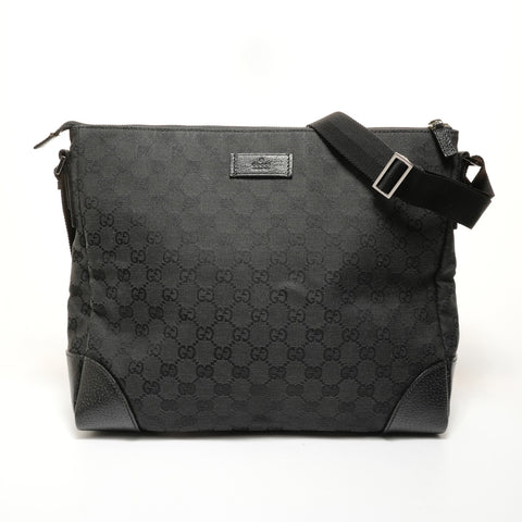 GUCCI GG canvas Shoulder Bag black WS27849