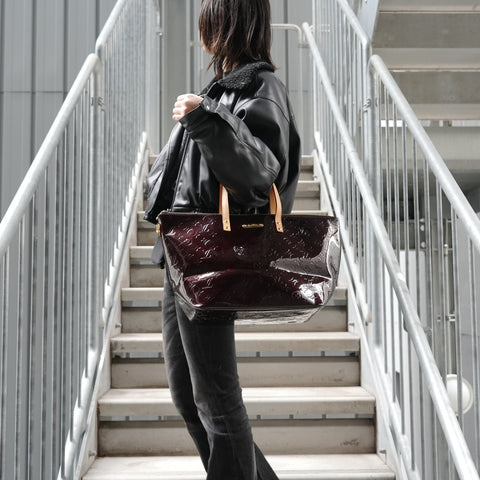 LOUIS VUITTON Monogram Vernis Verview GM Tote Bag Red WS27850