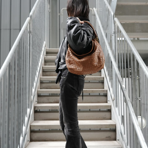 BOTTEGAVENETA INTRECCIATO Shoulder Bag Brown WS27851