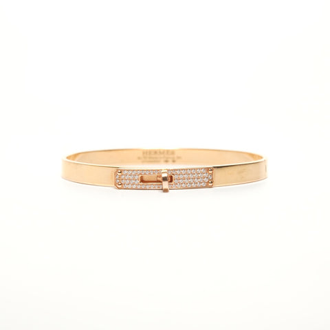 HERMES Kelly Bracelet SH Au750 Diamond bracelet gold WS27854