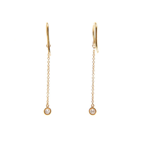 TIFFANY&Co. By the Yard Drop Diamond 750 Yellow Gold Pierce gold WS27856