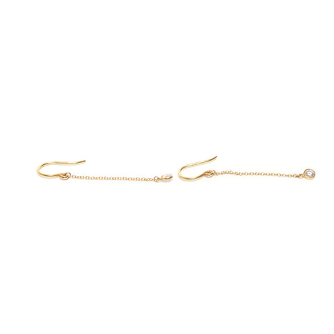 TIFFANY&Co. By the Yard Drop Diamond 750 Yellow Gold Pierce gold WS27856