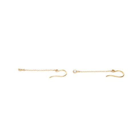 TIFFANY&Co. By the Yard Drop Diamond 750 Yellow Gold Pierce gold WS27856