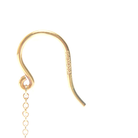 TIFFANY&Co. By the Yard Drop Diamond 750 Yellow Gold Pierce gold WS27856