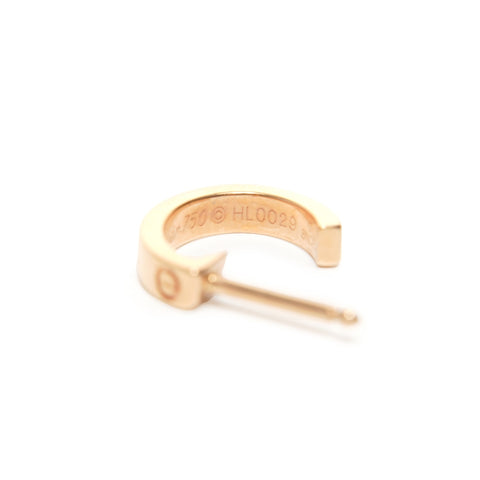 CARTIER Love Small Hoop Earrings 18K 750 Pink Gold Pierce gold WS27857