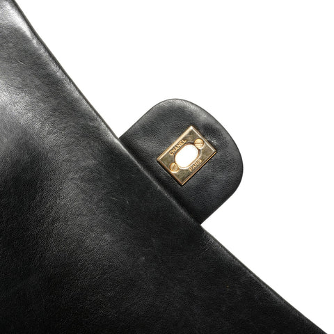 CHANEL Series 0 Double flap Shoulder Bag black WS27859