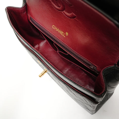 CHANEL Series 0 Double flap Shoulder Bag black WS27859