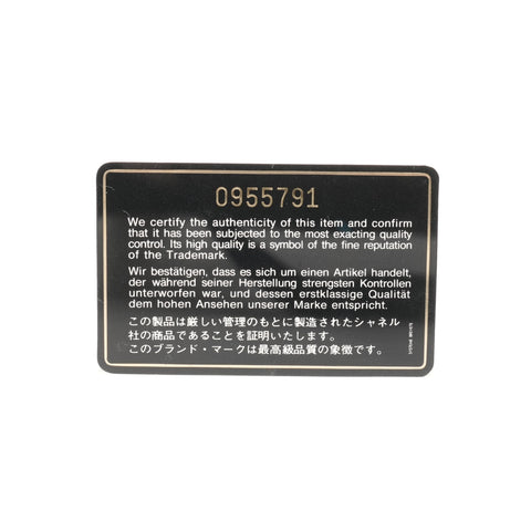 CHANEL Series 0 Double flap Shoulder Bag black WS27859