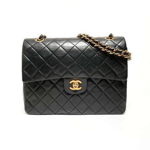 CHANEL Series 0 Double flap Shoulder Bag black WS27859