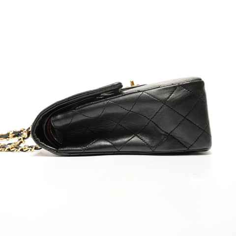 CHANEL Series 0 Double flap Shoulder Bag black WS27859