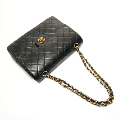 CHANEL Series 0 Double flap Shoulder Bag black WS27859