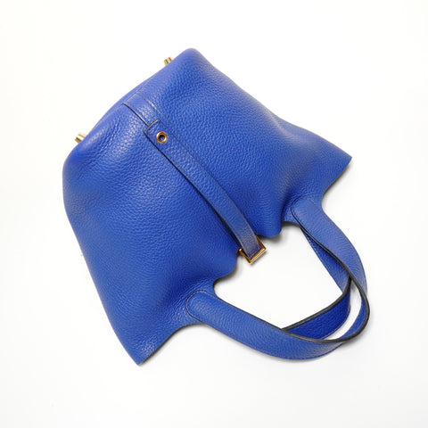 HERMES Picotin Lock PM Taurillon Clemence A stamp Handbag blue WS27862