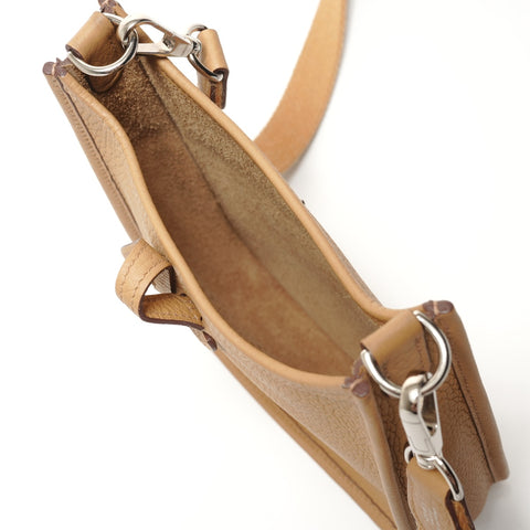 HERMES Evelyn TPM Taurillon Clemence B stamp Shoulder Bag beige WS27863