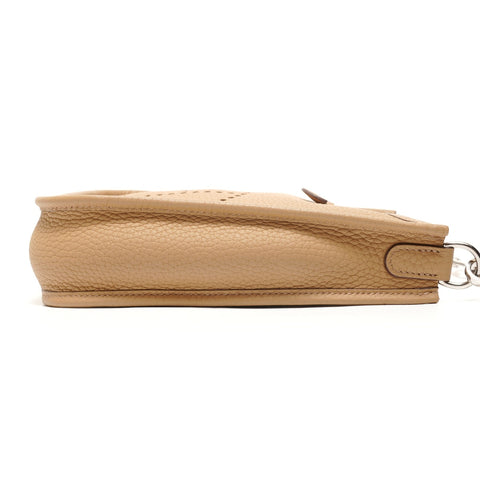 HERMES Evelyn TPM Taurillon Clemence B stamp Shoulder Bag beige WS27863