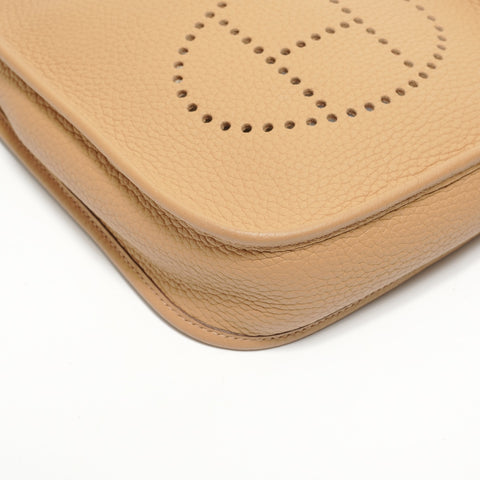 HERMES Evelyn TPM Taurillon Clemence B stamp Shoulder Bag beige WS27863