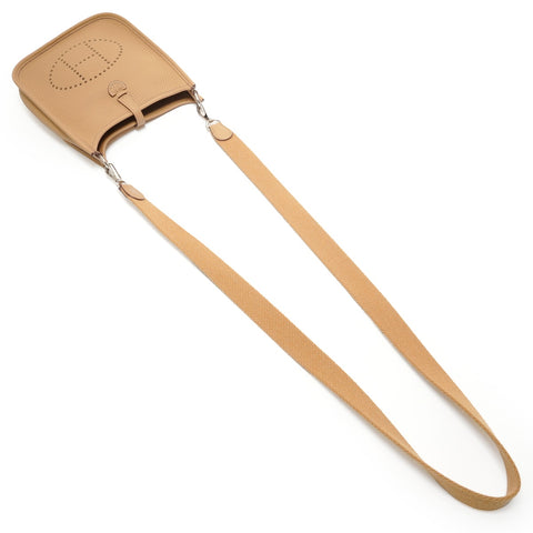 HERMES Evelyn TPM Taurillon Clemence B stamp Shoulder Bag beige WS27863