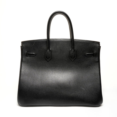 HERMES Birkin 35 Veau Gulliver ○Z Handbag black WS27864