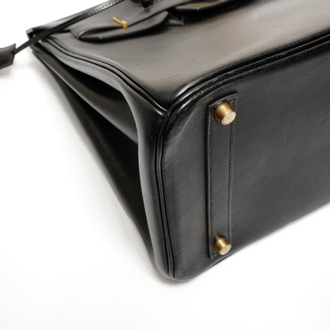 HERMES Birkin 35 Veau Gulliver ○Z Handbag black WS27864
