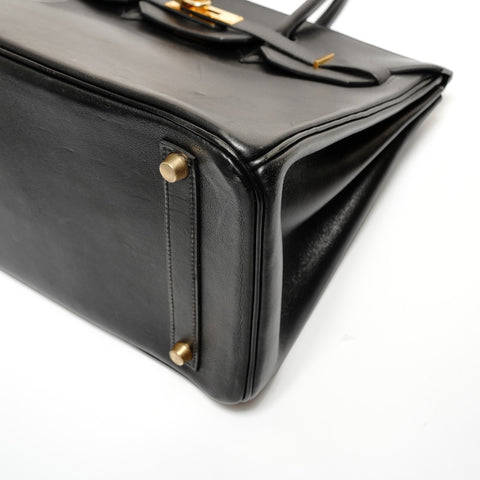 HERMES Birkin 35 Veau Gulliver ○Z Handbag black WS27864