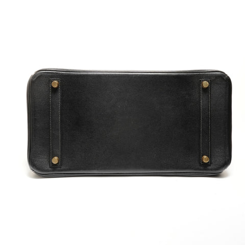 HERMES Birkin 35 Veau Gulliver ○Z Handbag black WS27864