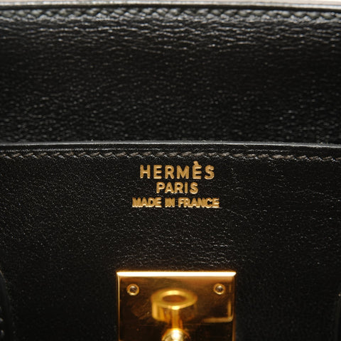 HERMES Birkin 35 Veau Gulliver ○Z Handbag black WS27864