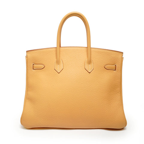 HERMES Birkin 35 Togo Natural Sable Handbag yellow WS27865