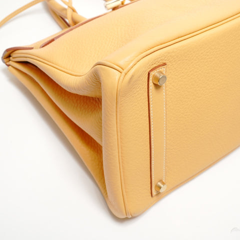HERMES Birkin 35 Togo Natural Sable Handbag yellow WS27865
