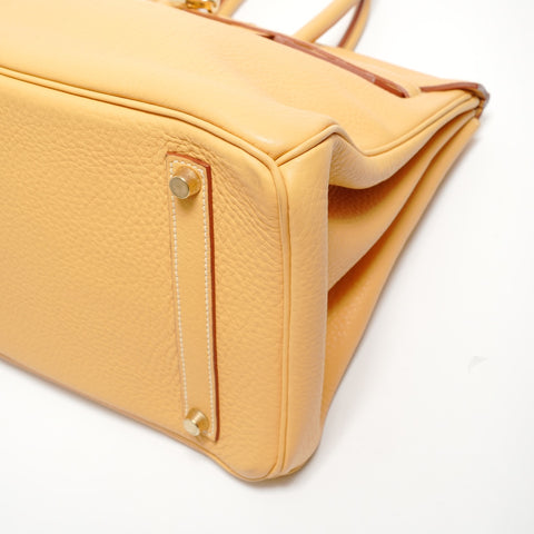 HERMES Birkin 35 Togo Natural Sable Handbag yellow WS27865