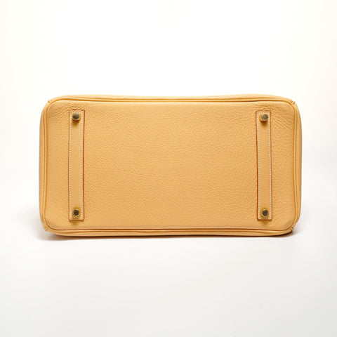 HERMES Birkin 35 Togo Natural Sable Handbag yellow WS27865