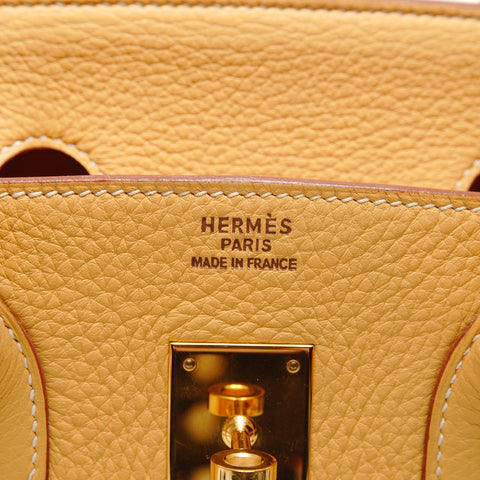 HERMES Birkin 35 Togo Natural Sable Handbag yellow WS27865