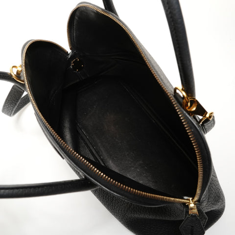 HERMES Bolide 30 2way Taurillon Clemence � L carved Handbag black WS27866