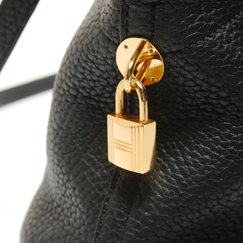 HERMES Bolide 30 2way Taurillon Clemence � L carved Handbag black WS27866