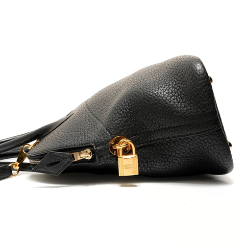 HERMES Bolide 31 2way Taurillon Clemence � L carved Handbag black WS27866