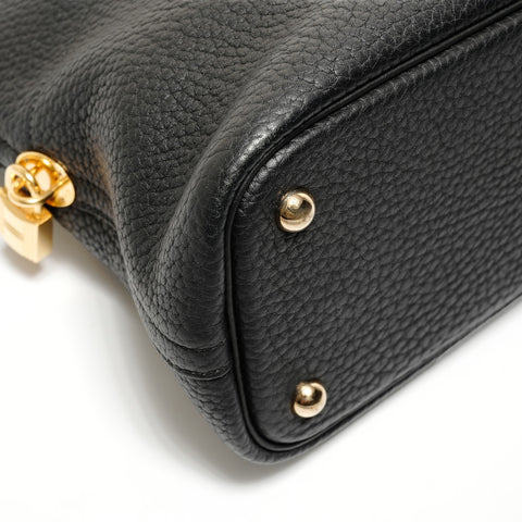 HERMES Bolide 30 2way Taurillon Clemence � L carved Handbag black WS27866